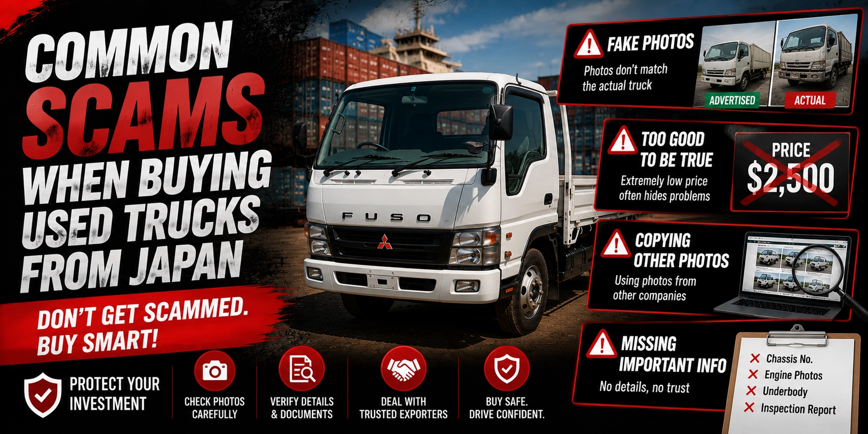 Common Scams When Buying Used Trucks from Japan