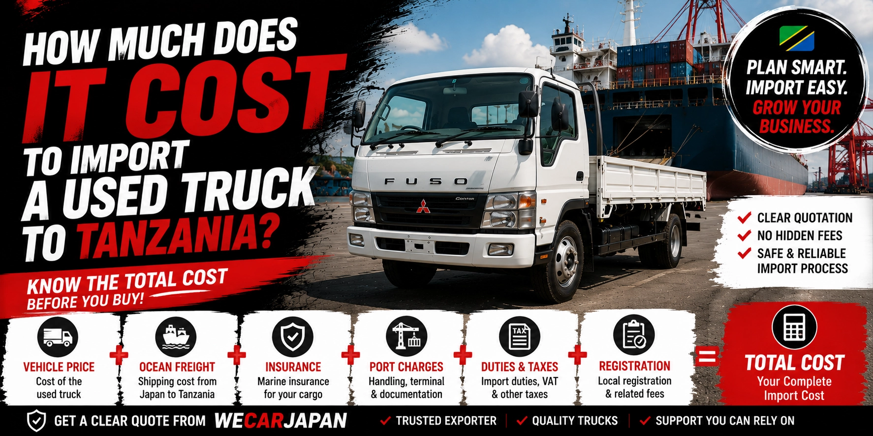 How Much Does It Cost to Import a Used Truck to Tanzania?